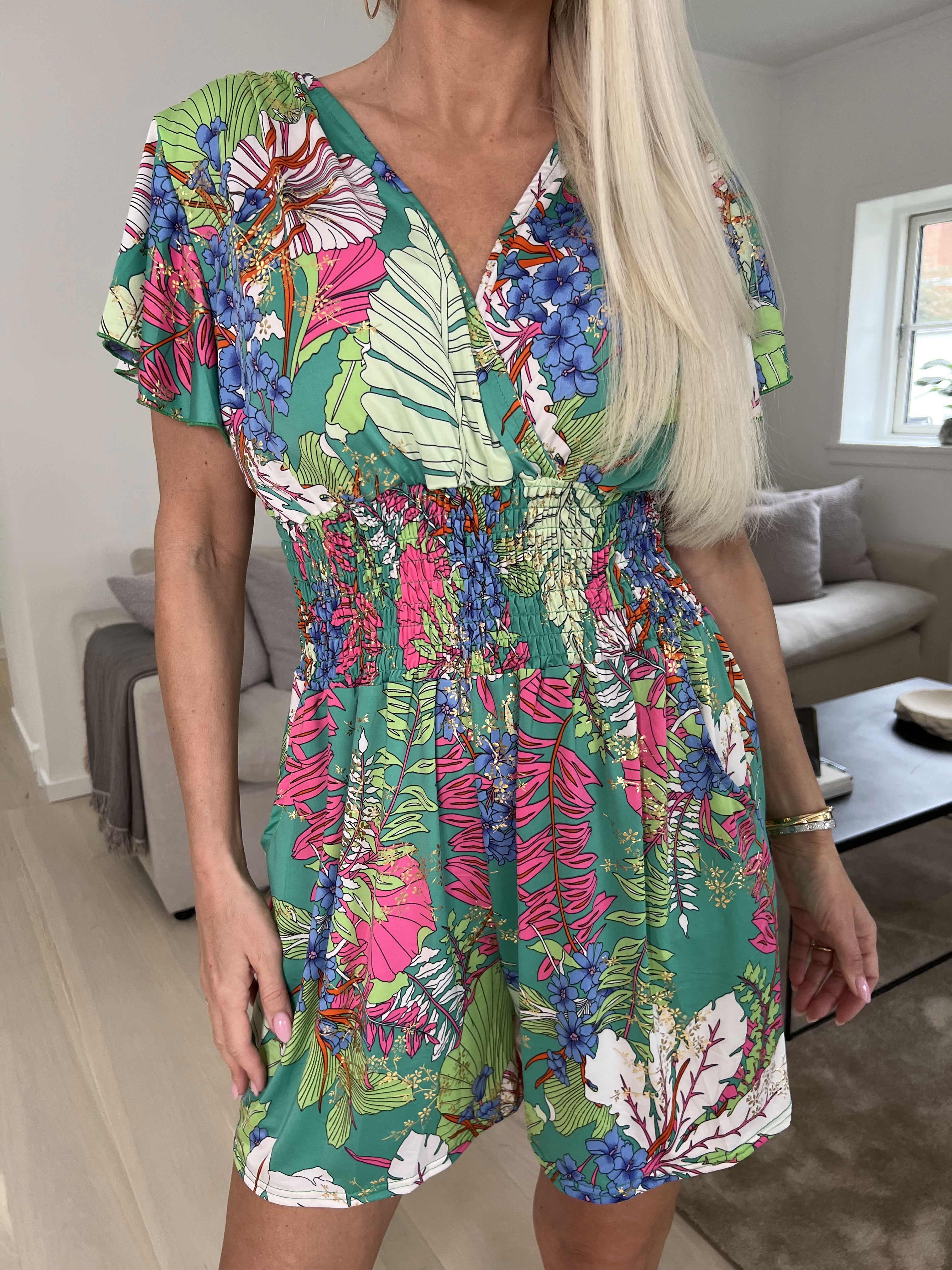 Pams Botanic Playsuit O/B - Mønstret elastisk buksedragt